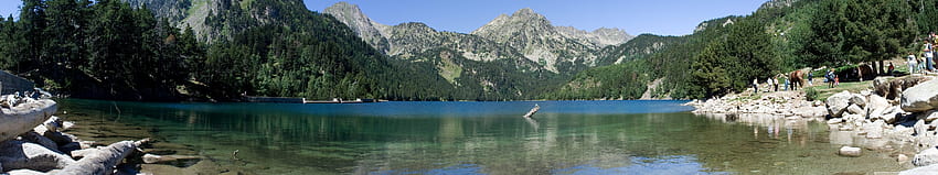 monitor multi screen multiple montagne mountains lacs lakes [5760x1080] for your , Mobile & Tablet HD wallpaper