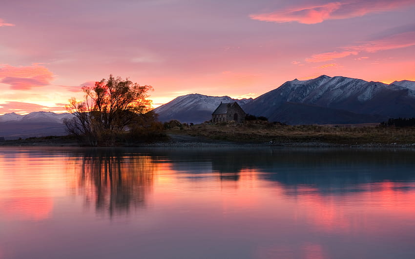 Dawn at Lake Tekapo, New Zealand and HD wallpaper