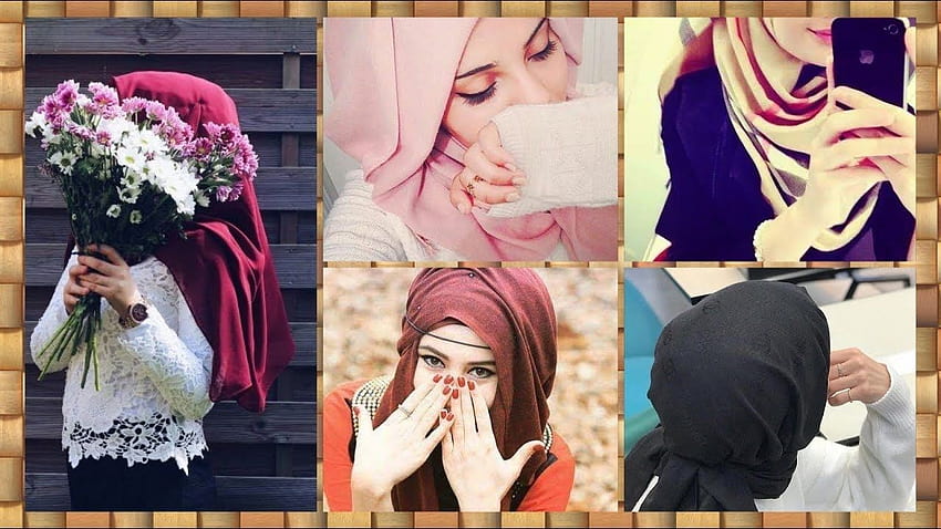 Ukryta twarz dp przedstawia pomysły dla muzułmańskich dziewcząt w hidżabie Tapeta HD