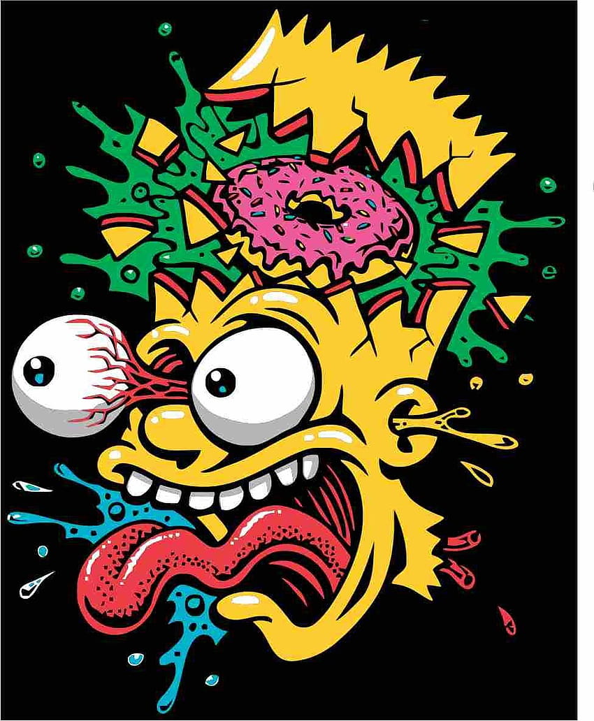 Arte de los Simpson, Arte de Bart simpson ... pinterest, hippie bart simpson fondo de pantalla del teléfono