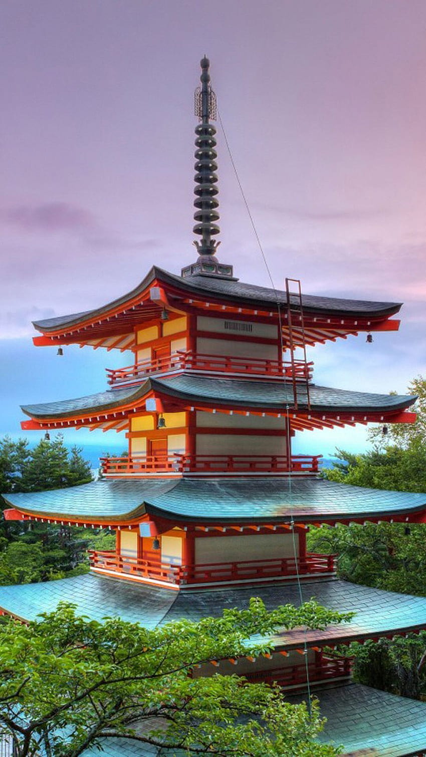 The Pagoda In Japan Is Sitting Next To A Water Lily Background, A Picture  Of Japan, Japan, Japanese Background Image And Wallpaper for Free Download