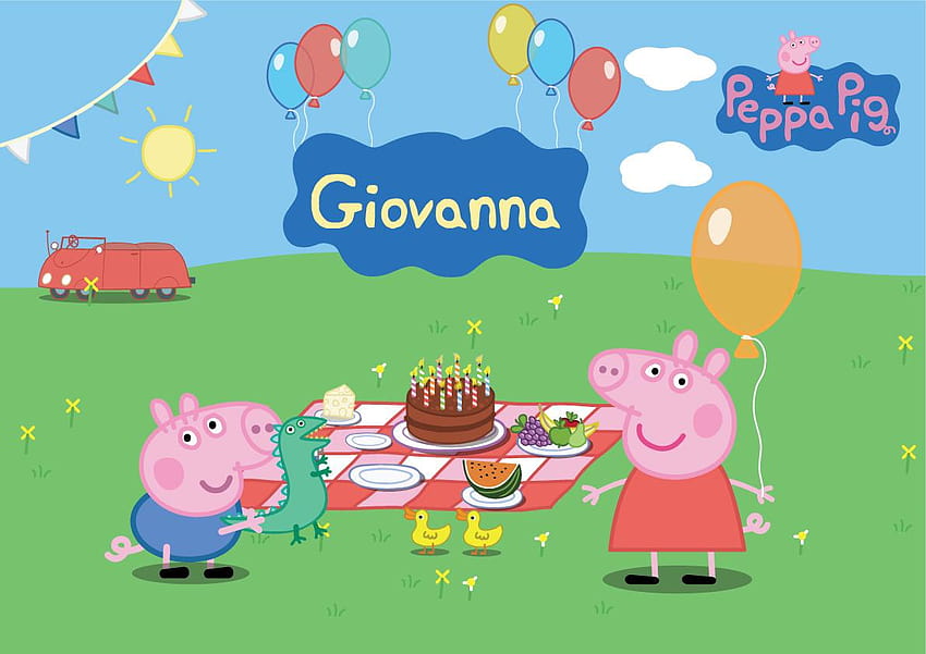 4 Peppa Pig, George Schwein HD-Hintergrundbild