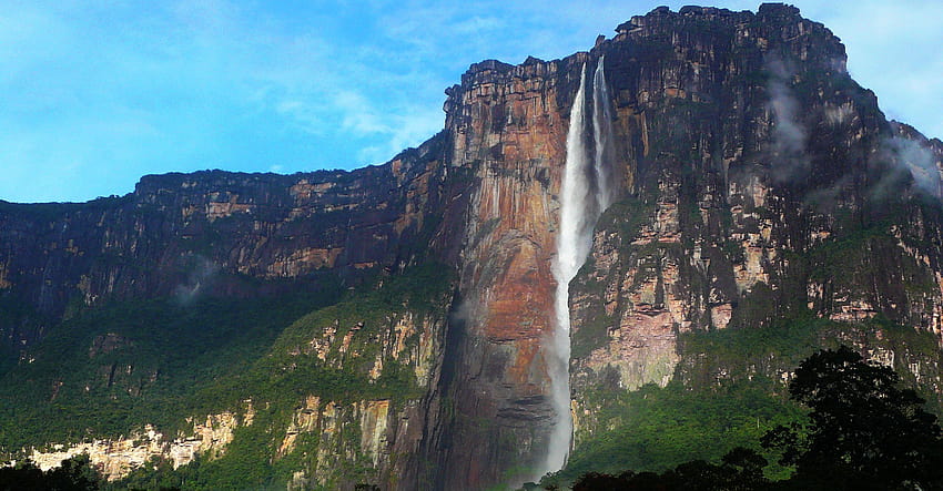 Обиколка на водопада Ангел, национален парк Канайма HD тапет