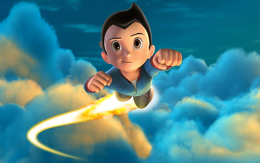 Postacie Astro Boy kreskówka tła dla tabletu, chłopiec kreskówka Tapeta HD