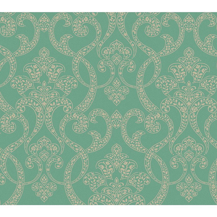 Texture Passport Paisley Scroll GX8137 Emerald Green HD phone wallpaper