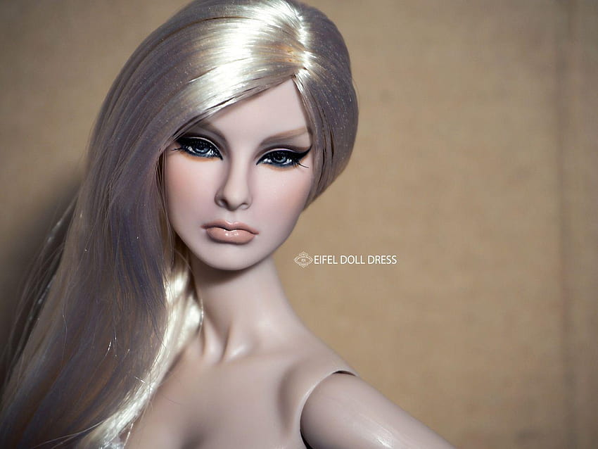 : human hair color, doll, beauty, girl, brown hair, long, wig HD wallpaper