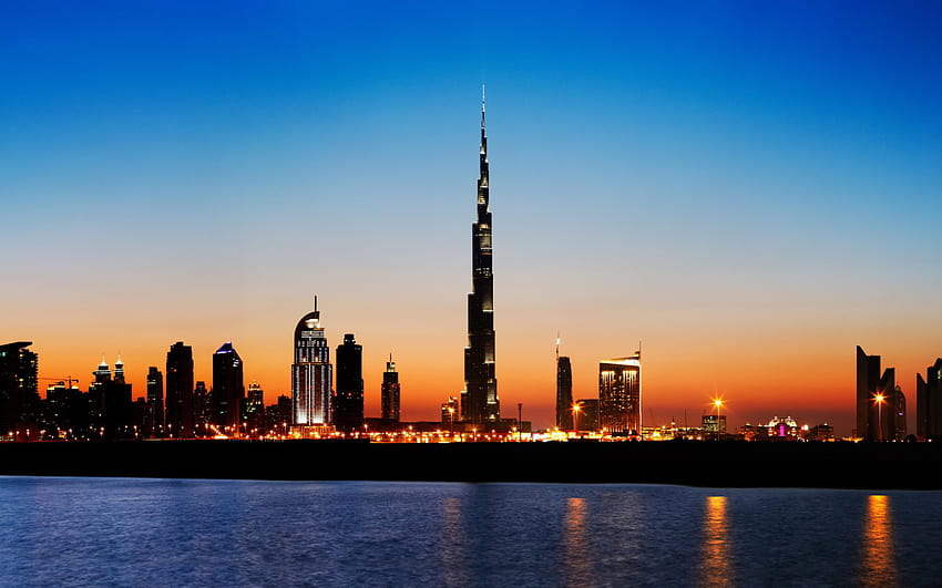 Burj Khalifa , Skyline, Stadt, Dubai, Wolkenkratzer, Vereinigte Arabische Emirate • Für Sie Für & Mobile, Skyline von Dubai HD-Hintergrundbild