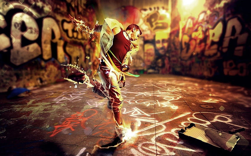 Dance Movement Boy Graffiti Rhythm Energy Music Style Creative, boy dance HD wallpaper