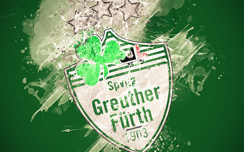SpVgg Greuther Furth, paint art, logo, 303 logo HD wallpaper | Pxfuel