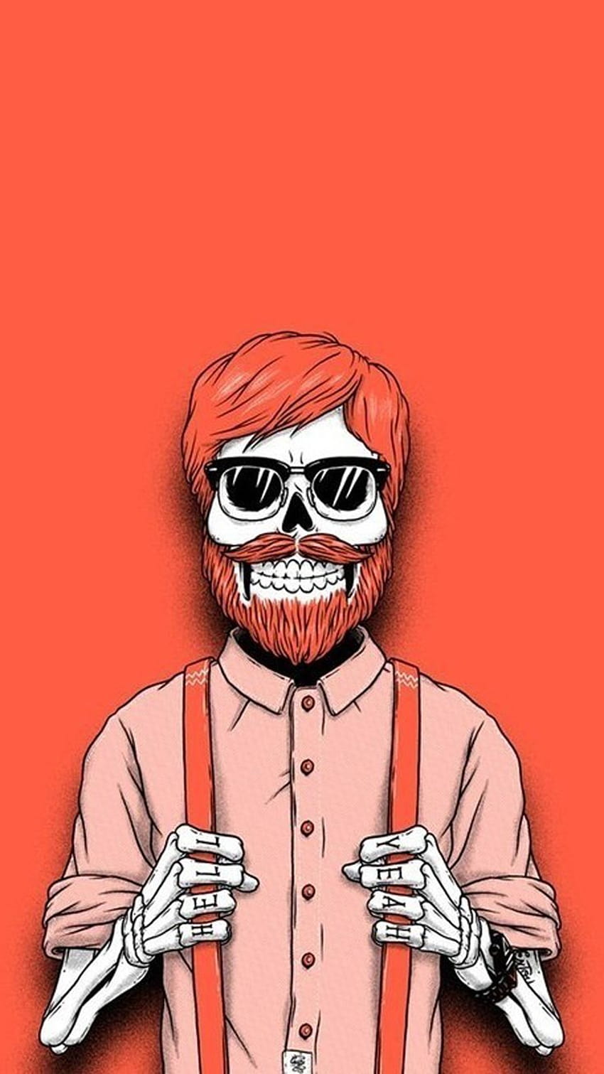 Hipster Skeleton, hipster cats iphone HD phone wallpaper | Pxfuel
