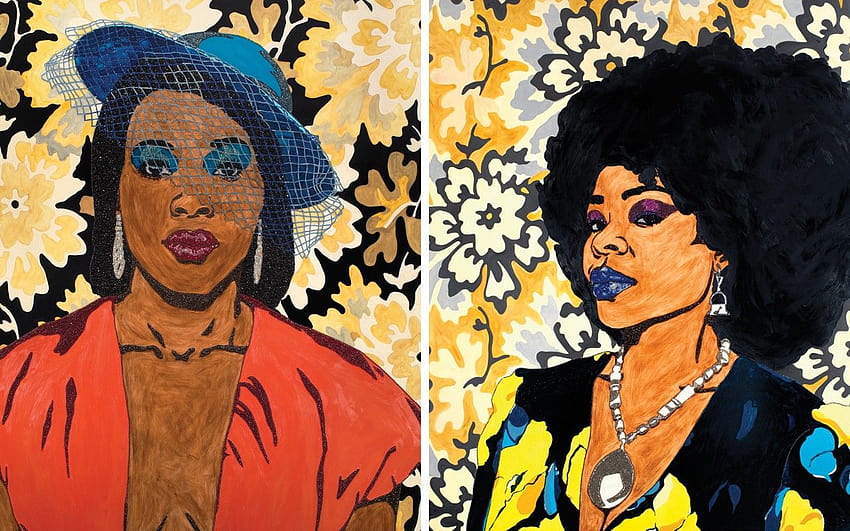 アフリカ系アメリカ人アート グループ、黒人女性の絵画 高画質の壁紙