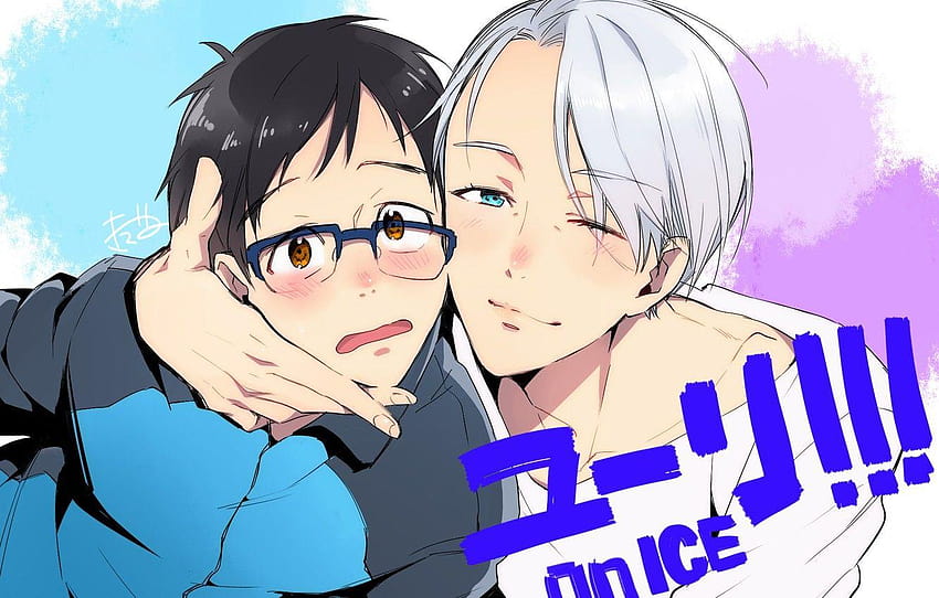 Yuri On Ice, beijo, casal, gelo, HD phone wallpaper