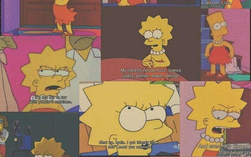 Sad Aesthetic Simpsons • For You, simpsons collage HD wallpaper