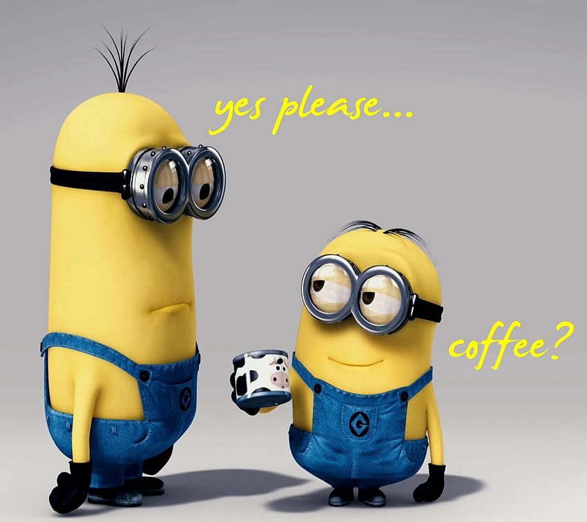 Bad Kitty's Craft Room: mouse, minion coffee time HD wallpaper