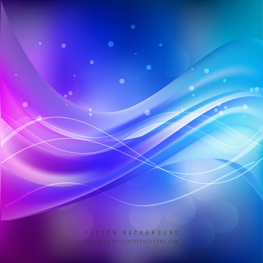 Conception d'arrière-plans de vague violet bleu cobalt, conception de fond violet Fond d'écran de téléphone HD