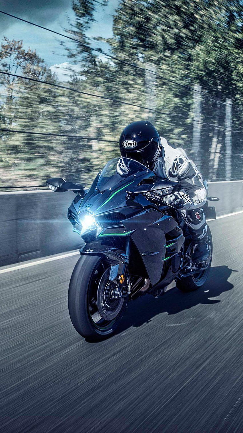 Kawasaki Ninja H2 Speed ​​Racing, motos teléfono fondo de pantalla del teléfono