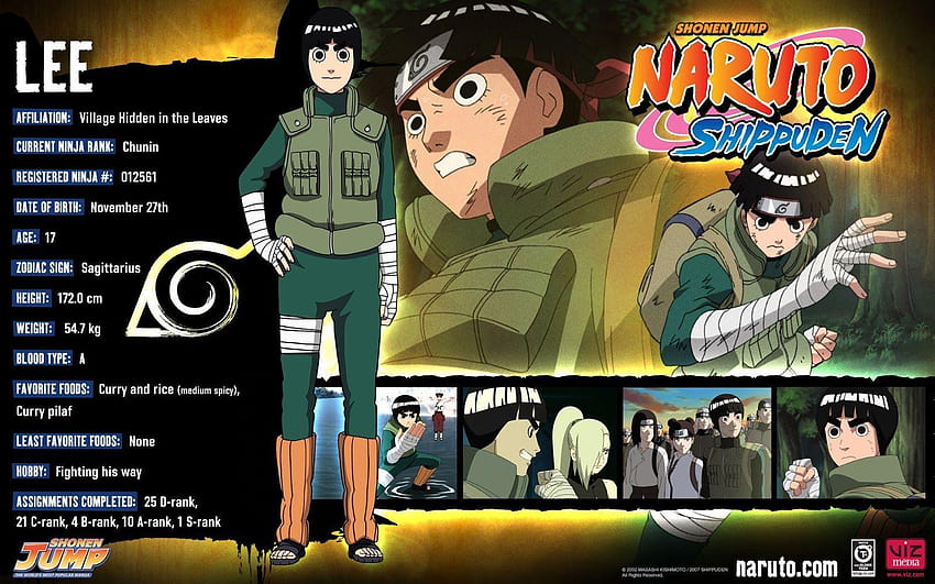 : Rock Lee, naruto karakter profili HD duvar kağıdı