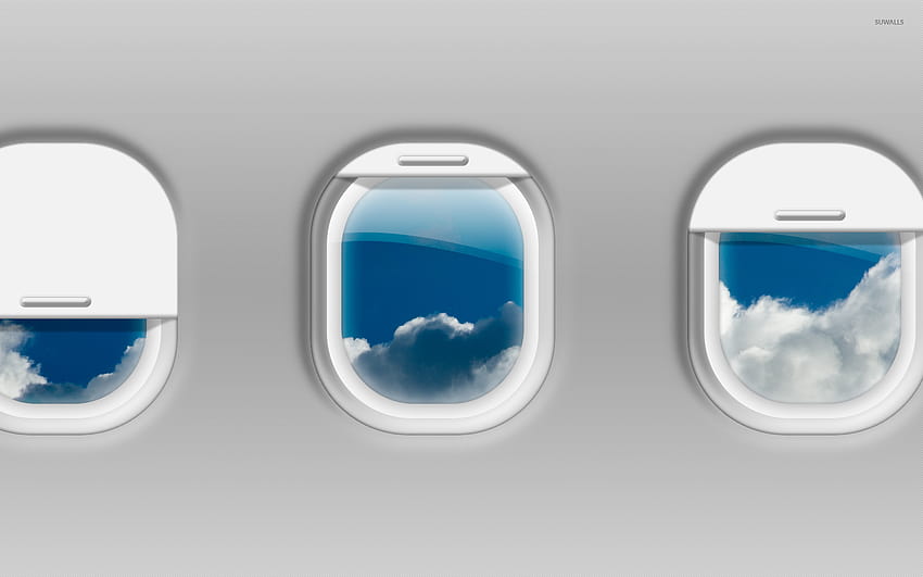 Janelas de avião, janela de avião papel de parede HD