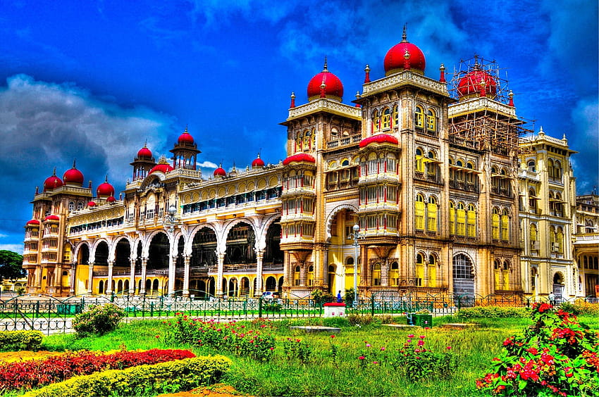 335677 Tytuł Mysore Maharaja Palace Sztuczny pałac, wyprodukowany w Indiach Tapeta HD