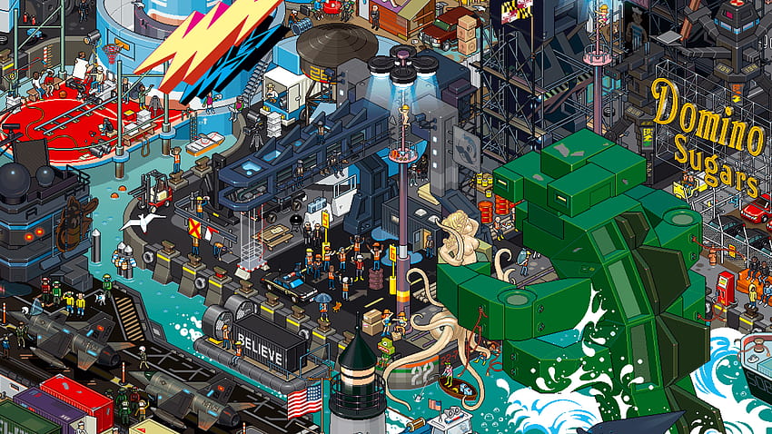 Super Cool Pixel Art Posters By Eboy HD wallpaper