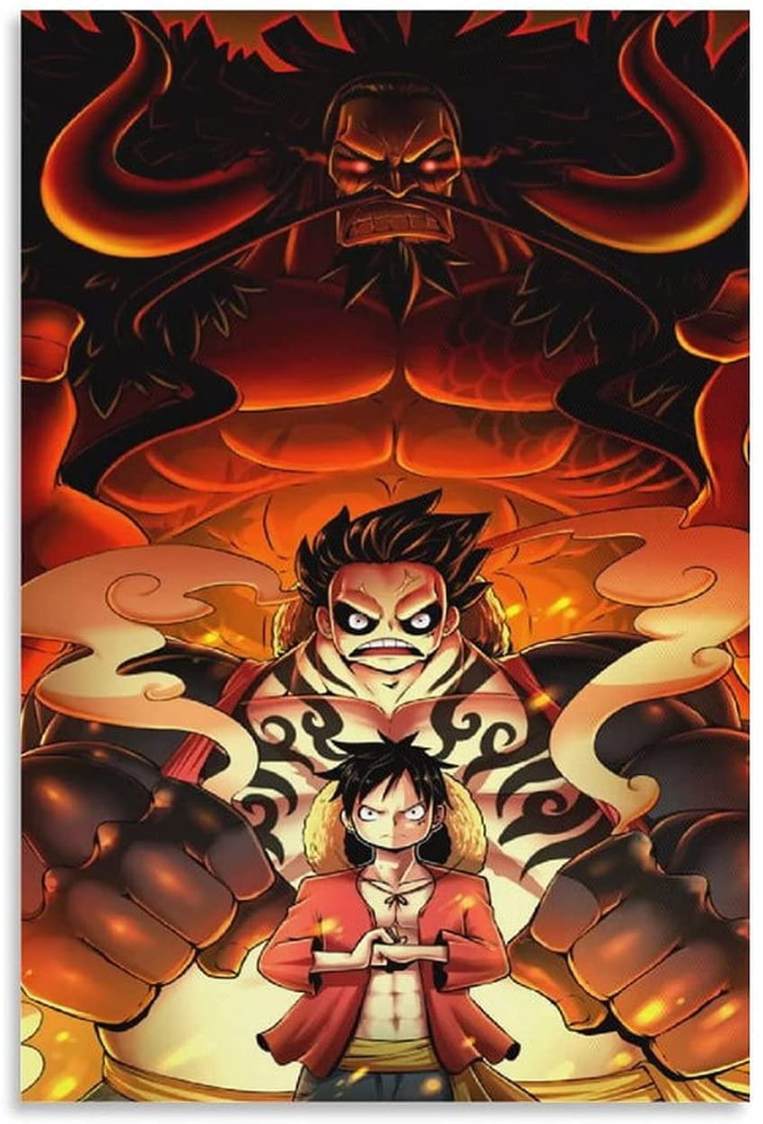 Home Decor Canvas Anime Posters One Piece Luffy Wano Posters & Prints ...