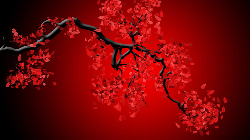cherry blossom Red and Black [1600x1200] for your , Mobile & Tablet HD wallpaper