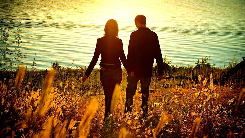 pasangan laki-laki dan perempuan yang lucu untuk profil facebook, laki-laki dan perempuan yang sedang jatuh cinta matahari terbenam Wallpaper HD
