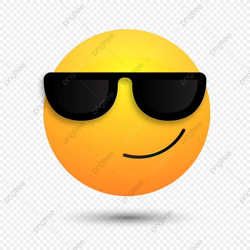 3d Cool Emoji Expression With Black Glasses, 3d, Cool, Face PNG and Vector with Transparent Backgrounds for HD phone wallpaper