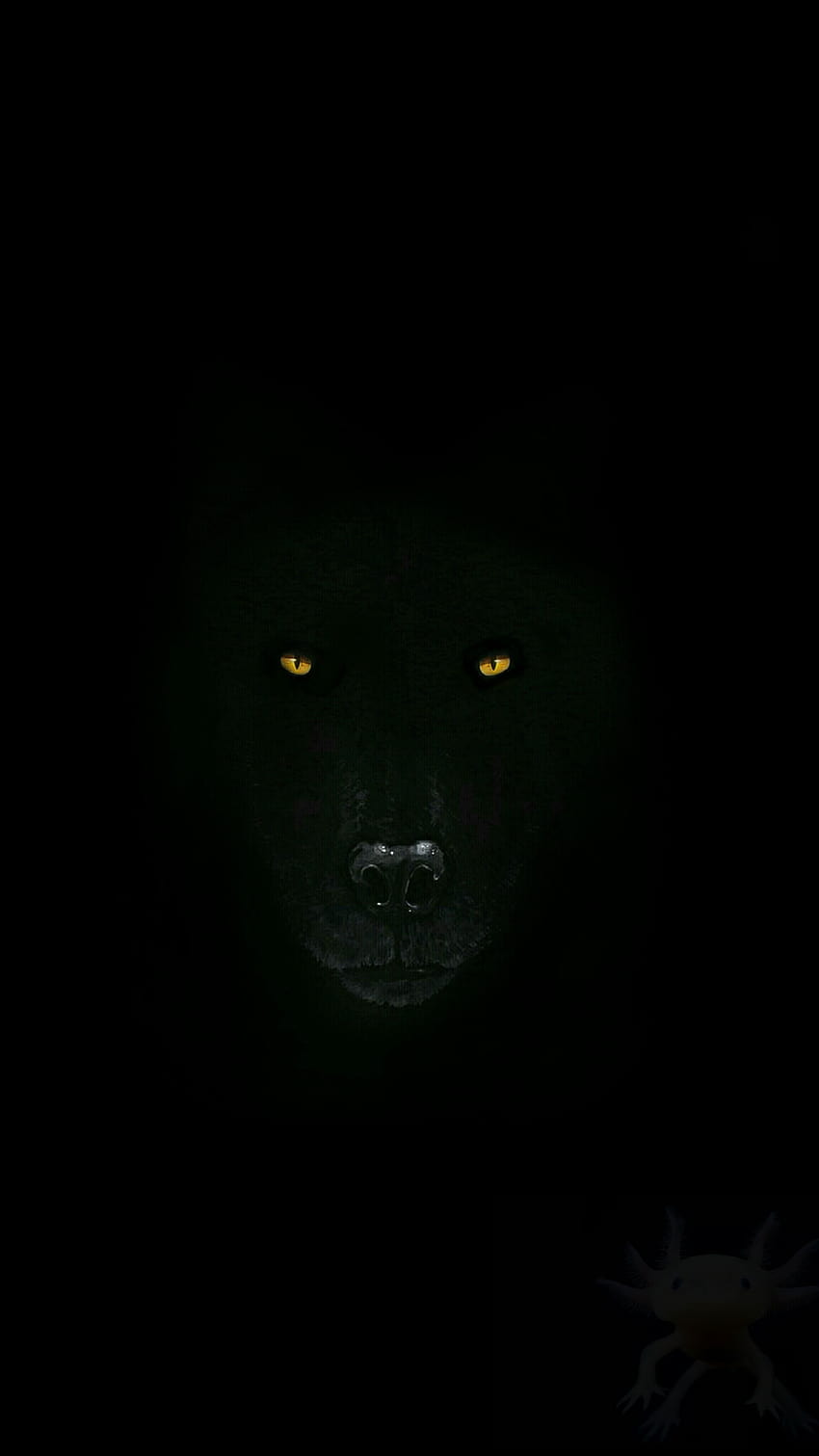 Look at this Wolf i made., amoled black phones HD phone wallpaper