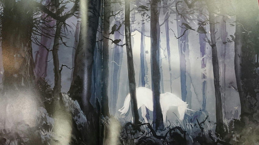 Jim Kays wunderschöne Illustration über den verbotenen Wald HD-Hintergrundbild