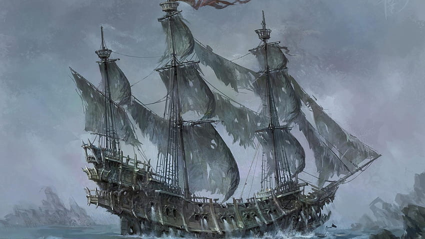 Flying Dutchman, Piraten der Karibik alle Schiffe HD-Hintergrundbild