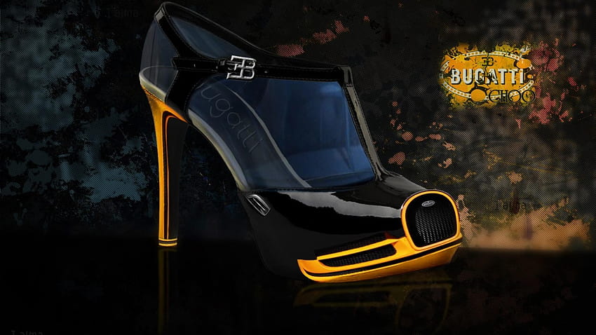 9644 high heel shoes, gold shoes HD wallpaper