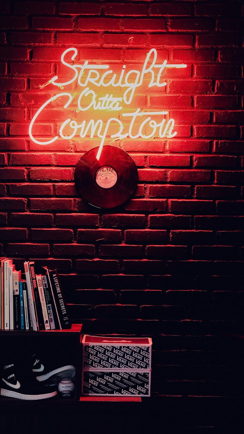 1080x1920 Vinyl Record, Neon Light, Wall, Books for iPhone 8, iPhone 7 Plus, iPhone 6+, Sony Xperia Z, HTC One, vinyl records HD phone wallpaper