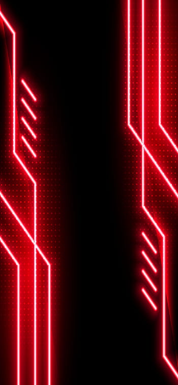Red neon rose mobile phone background vector