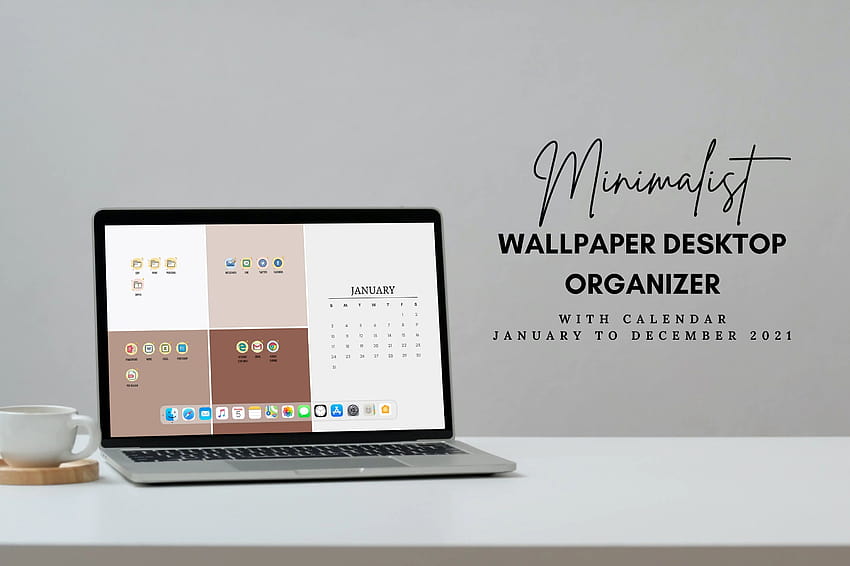 2021 Neutral Minimalist Aesthetic Organizer Calendar in 2020 HD wallpaper