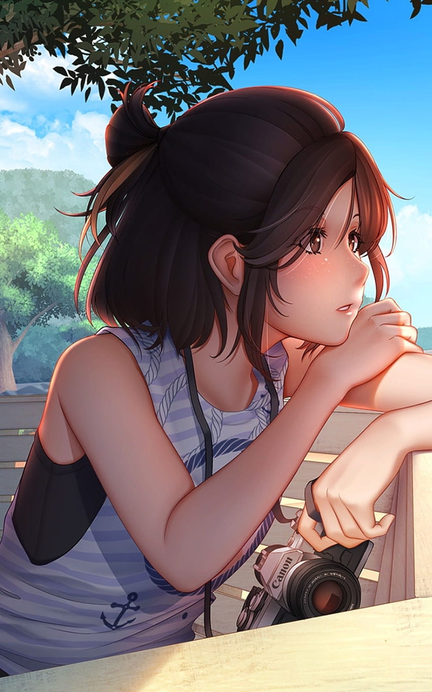 1600x2560 Anime Girl, Crying, Profile View, Sad, anime girl sad