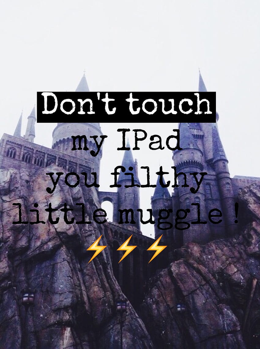 Don't touch my IPad you filthy little muggle !‚ö°Ô∏è‚ö°Ô∏è‚ö°Ô∏è, dont touch my ipad muggle HD phone wallpaper
