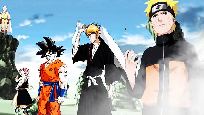 Bones「AMV Naruto & Ichigo vs Goku & Saitama」Imagine Dragons ᴴᴰ 