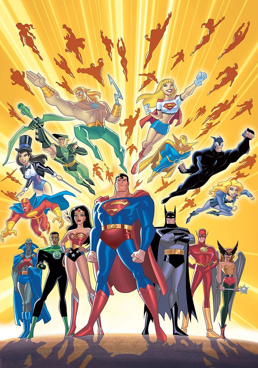 DC Comics의 Arkhamnatic Arts, Justice League Unlimited HD 전화 배경 화면
