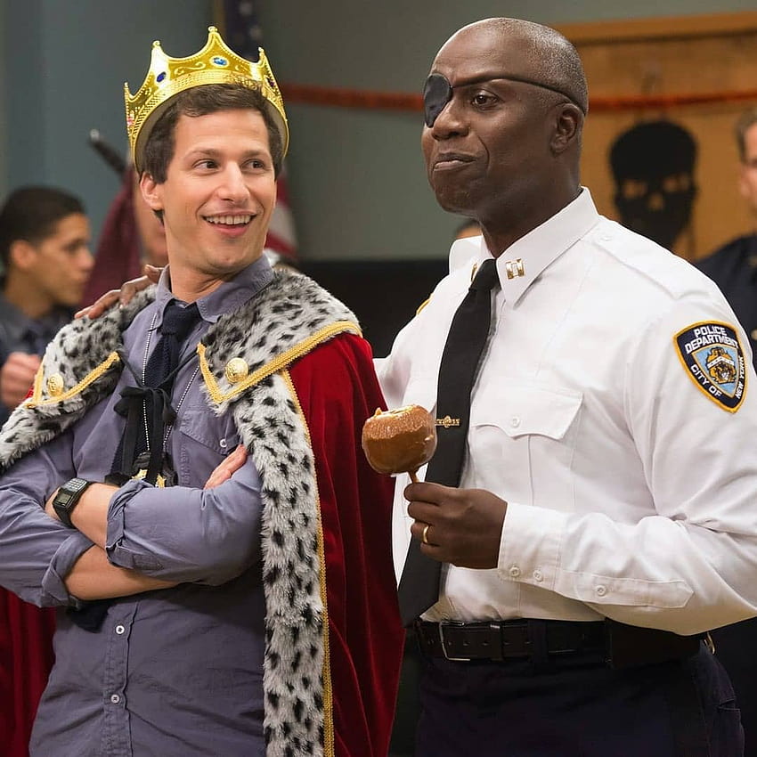 Find yourself someone that looks at you like Jake looks at Pirate Captain Holt, raymond holt HD phone wallpaper