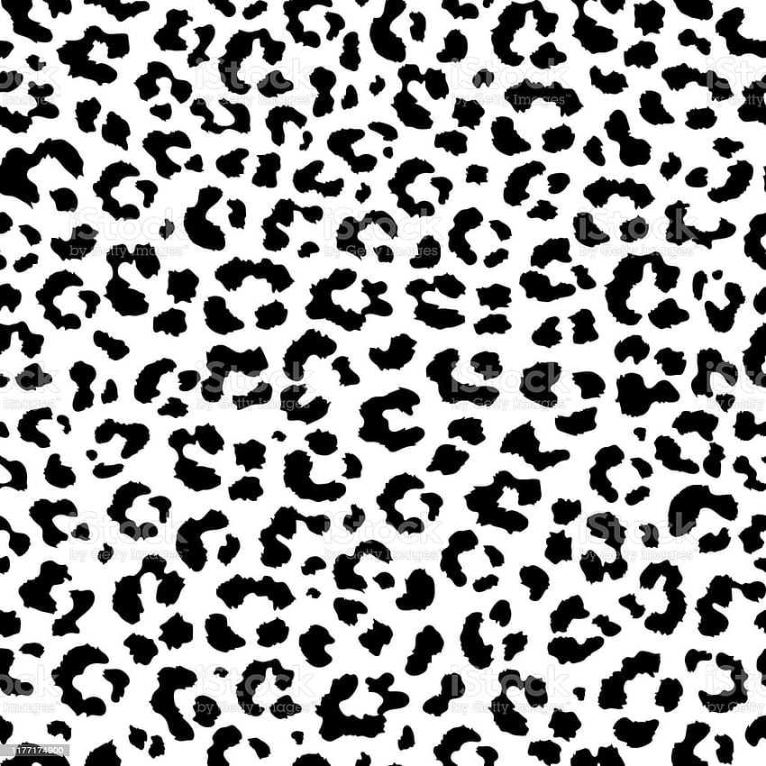 Vector Abstract Seamless Pattern Of Black Leopard Print Modern Animal Fur Fashion Backgrounds Réaliste Leopard Monochrome Print Exotic Wild African Animal Skin Pattern For Textile Stock Illustration Fond d'écran de téléphone HD