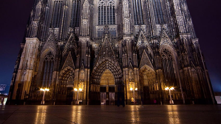 1920x1080 gotisch, nacht, stadt, stil, gotische architektur HD-Hintergrundbild