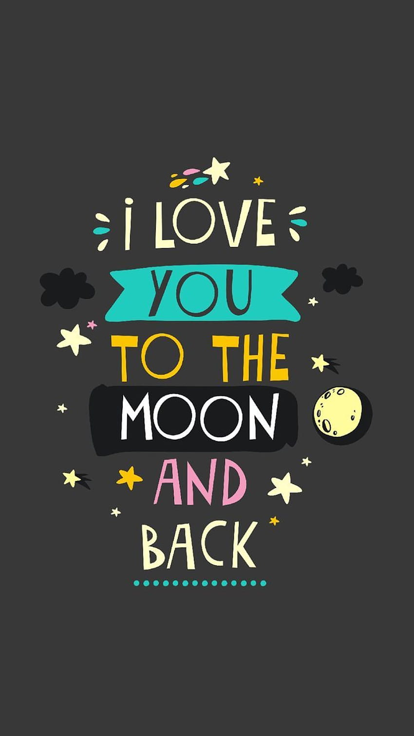 Valentine Wall 2017, i love you to the moon and back HD phone wallpaper