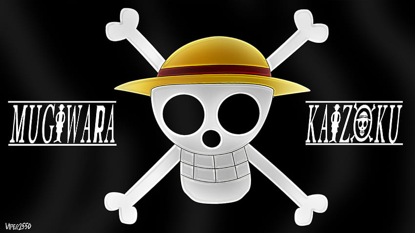One Piece, лого на сламена шапка HD тапет