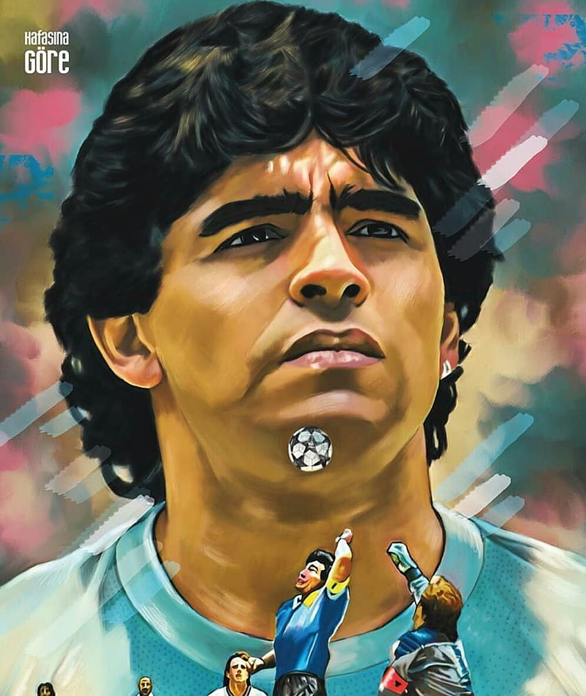 El arte y Maradona van de la mano, diego maradona art HD電話の壁紙