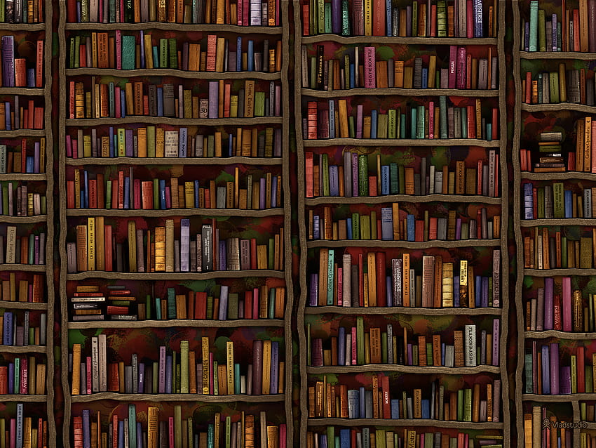 4 Buku Perpustakaan, estetika perpustakaan Wallpaper HD