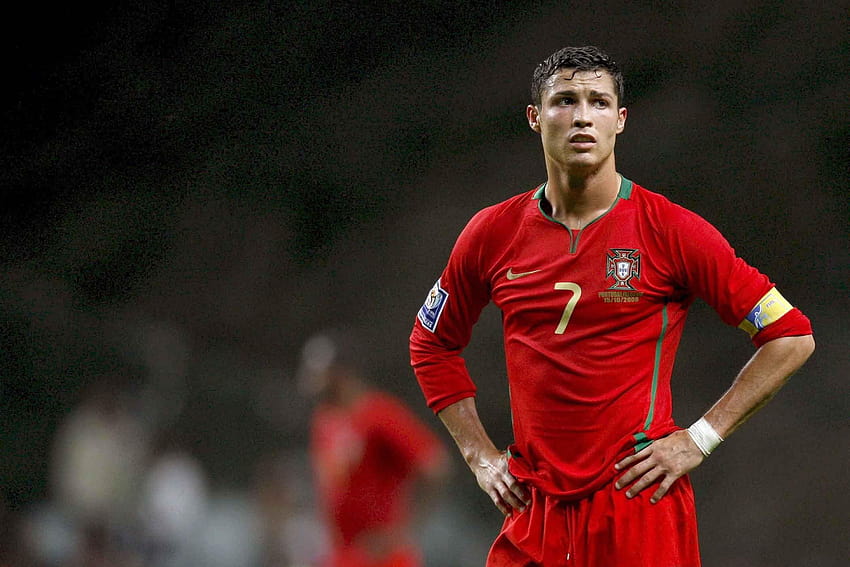 Triste Cristiano Ronaldo Portugal 2008 fondo de pantalla