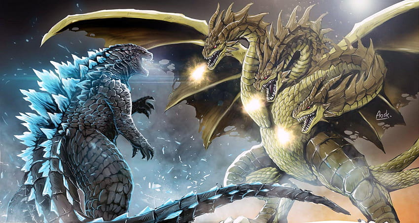 Най-добрите 6 Godzilla Vs. King Ghidorah на бедрата HD тапет