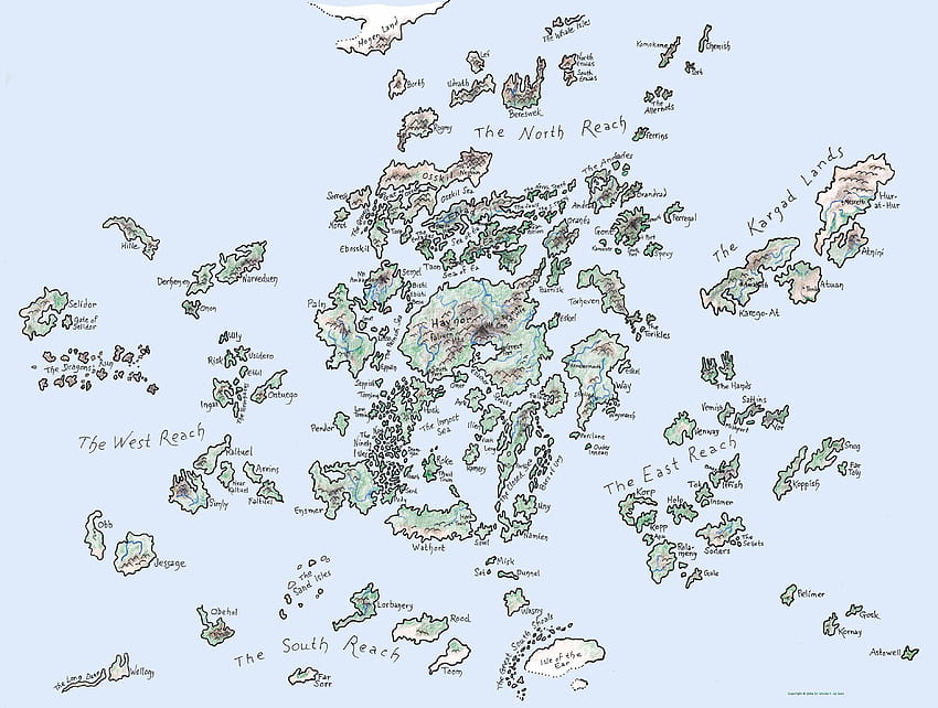 Ursula K. Le Guin: แผนที่ของ Earthsea วอลล์เปเปอร์ HD