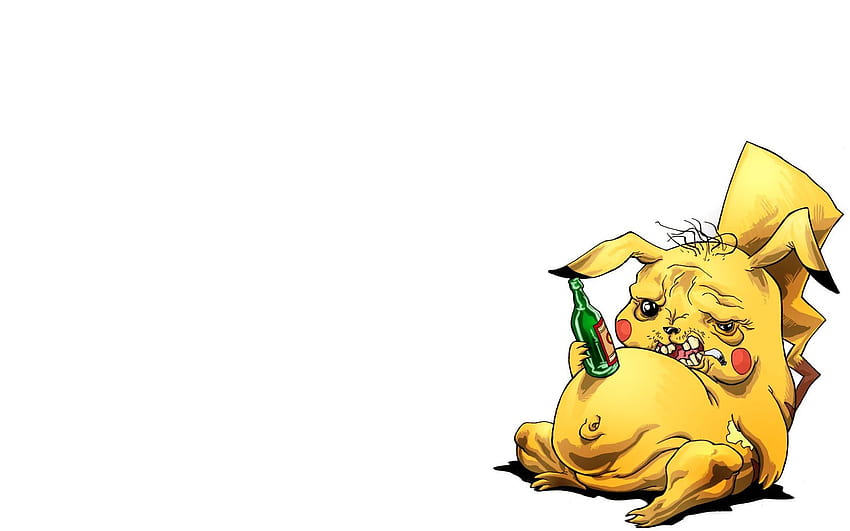 Drunk Pikachu, sad pikachu HD wallpaper